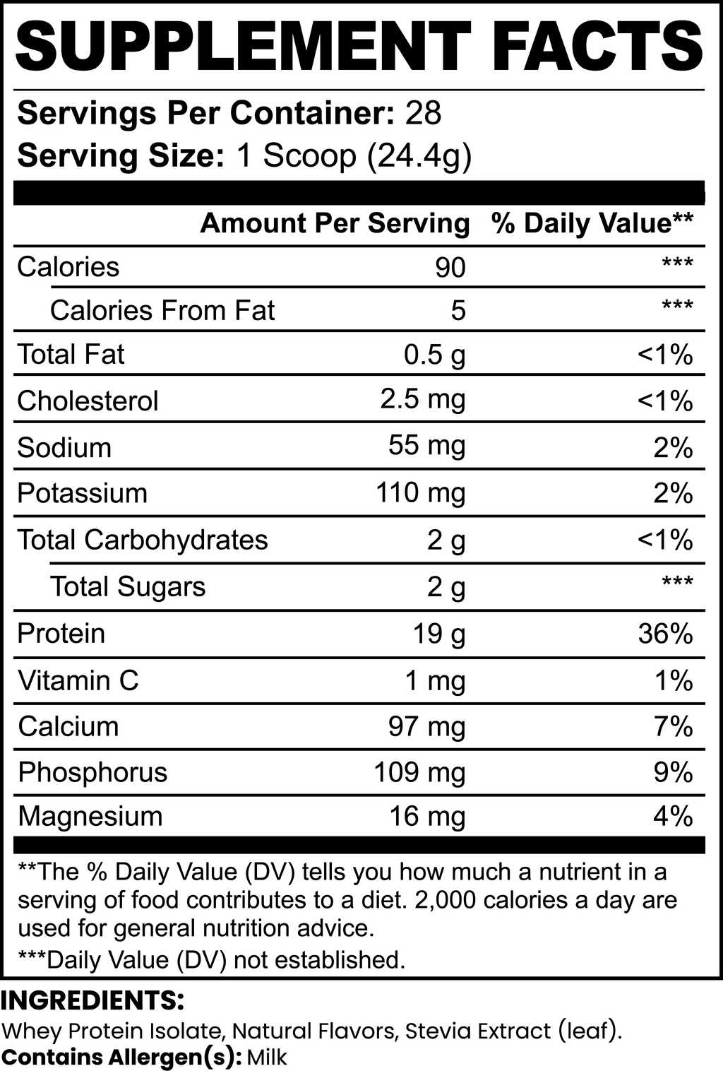 Unleashed Protein Pure3 100% Whey Protein Isolate (Vanilla)